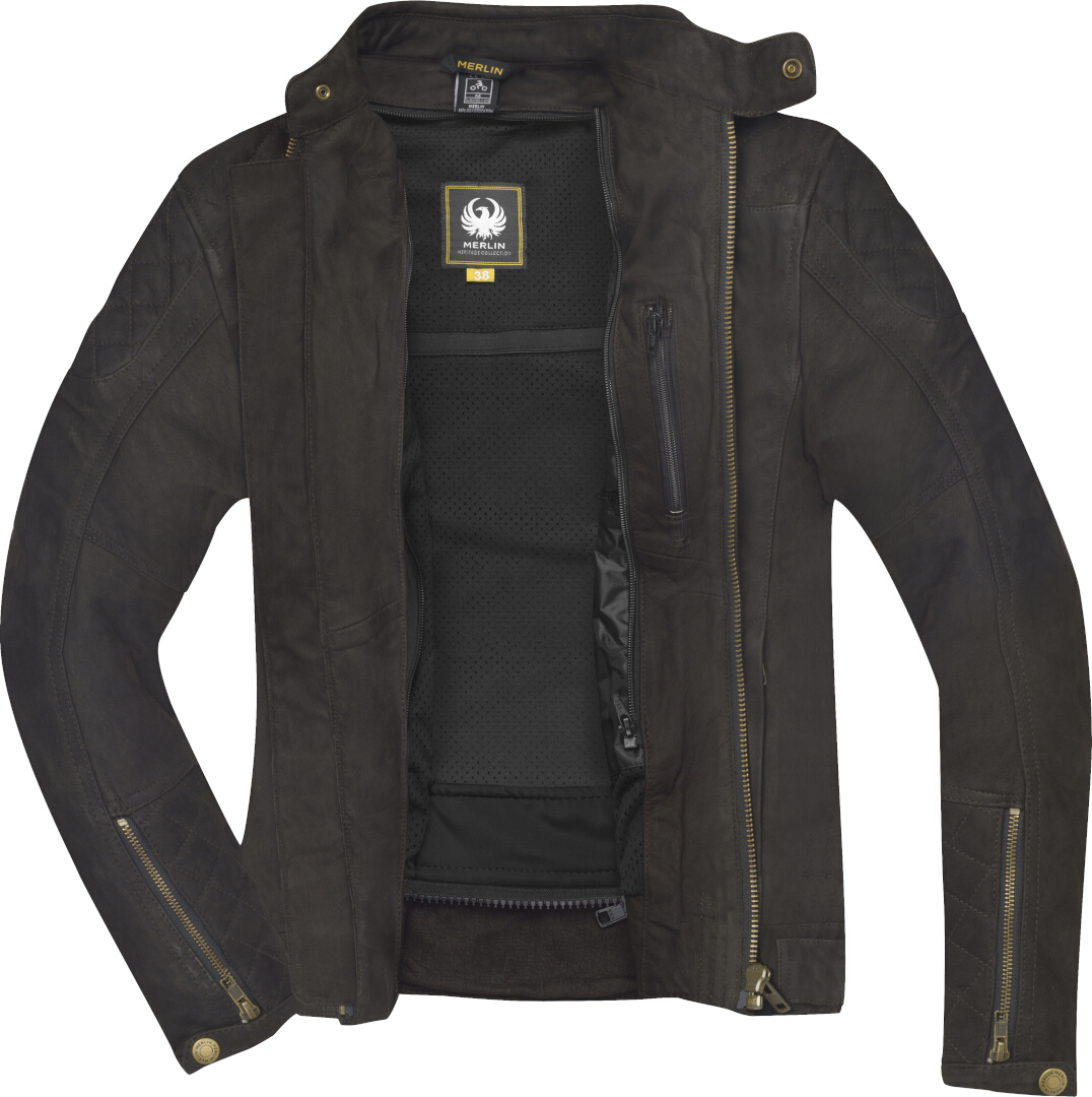 Merlin Stockton Motorrad Lederjacke braun 3XL Abbildung 3