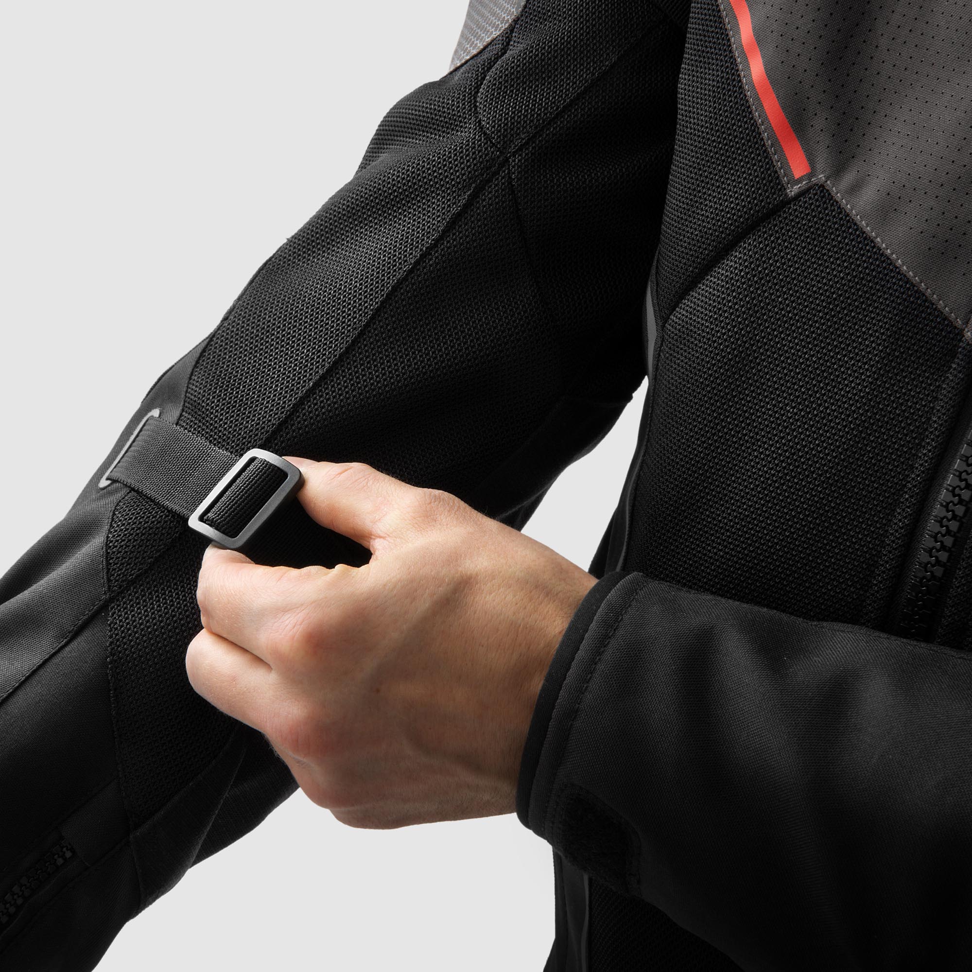 Side view of Rebelhorn Hiflow 5 waterproof Motorcycle Textile Jacket