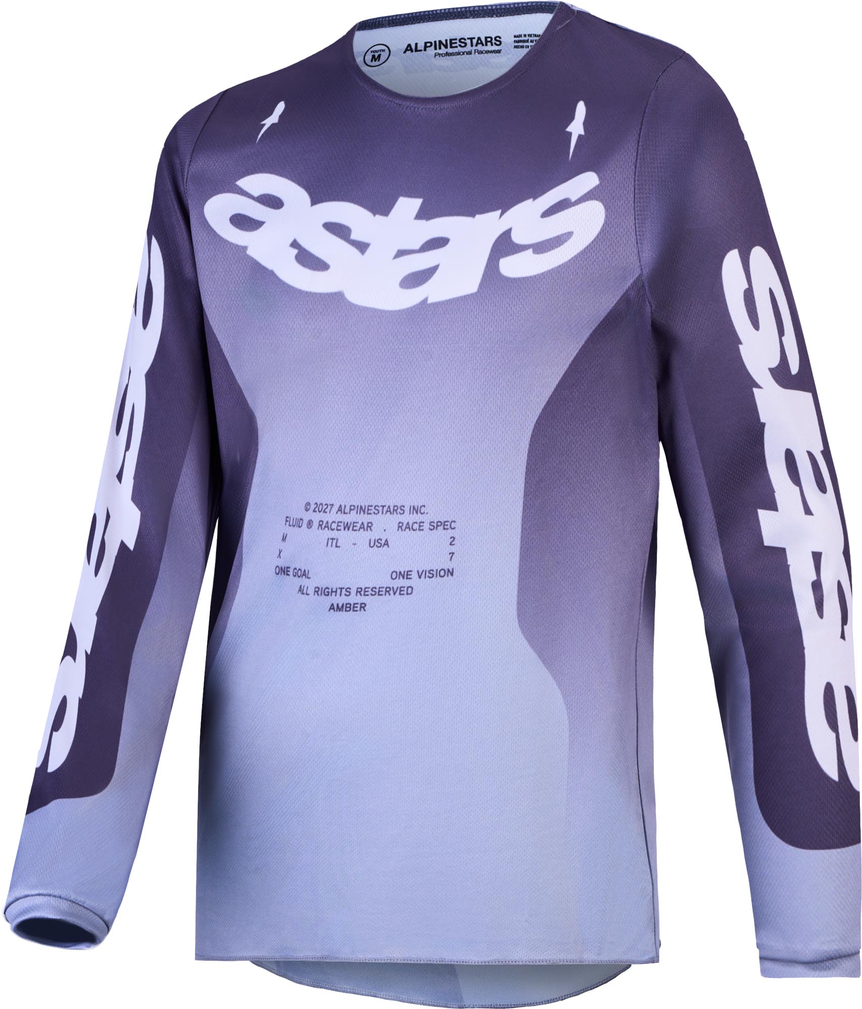 Alpinestars Fluid Amber Ungdoms motocrosstrøje L Figur 1