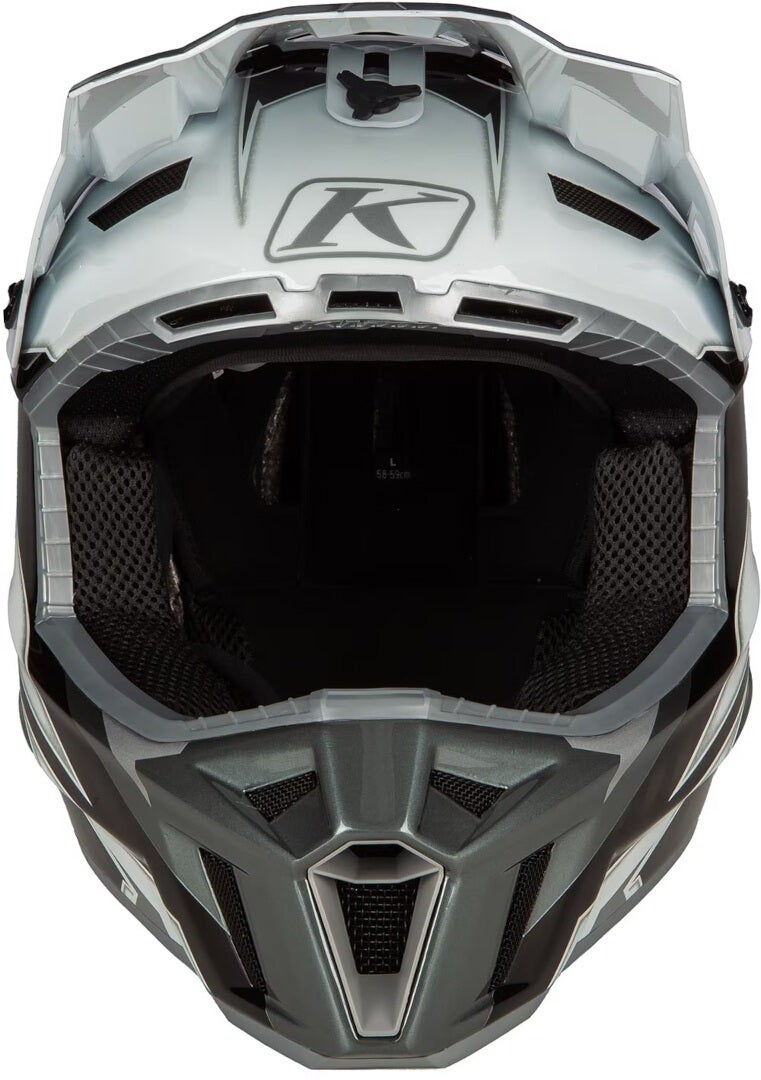 Klim F3 Lighting Carbon Motocross ror hvit/grå M (56/57) Figur 5
