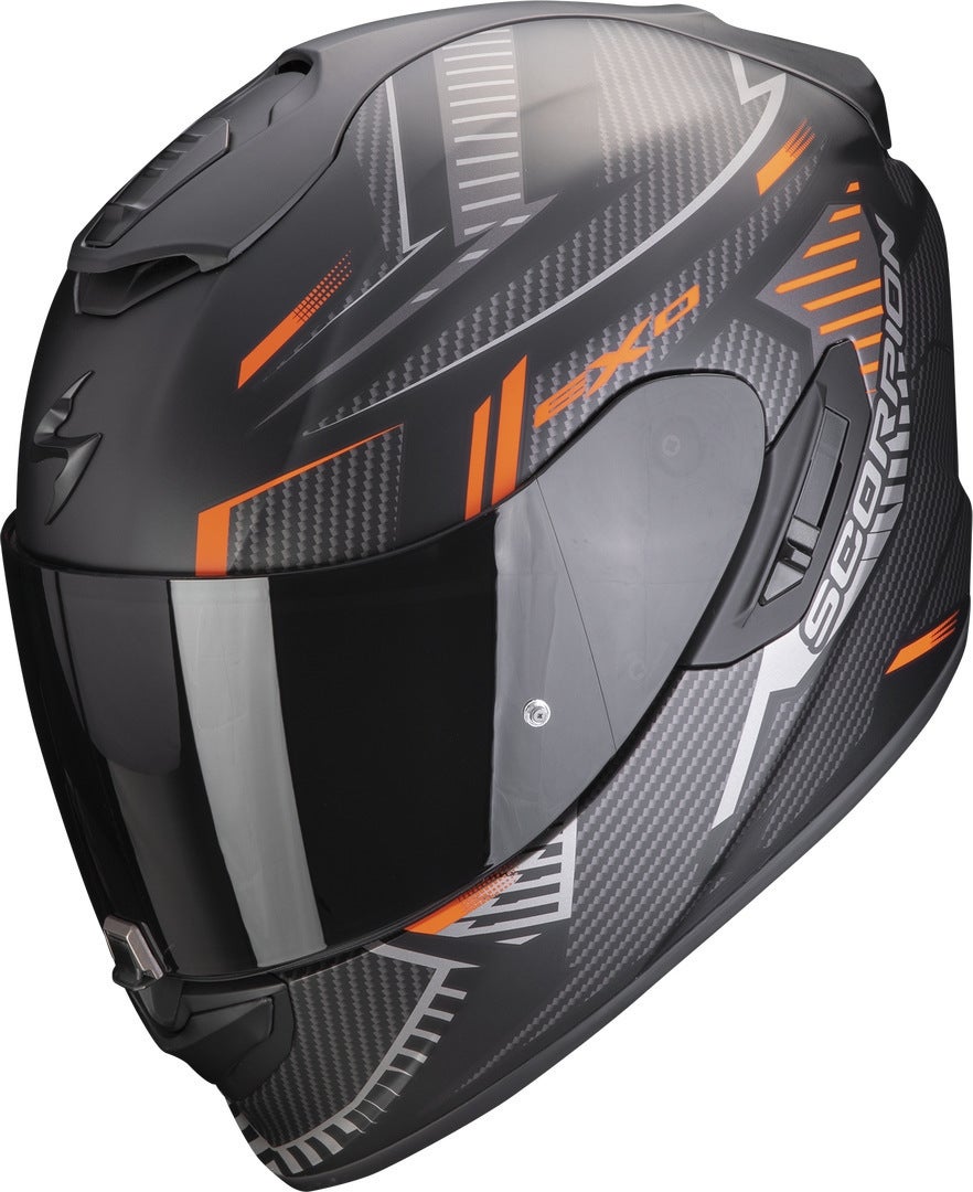 Scorpion EXO-1400 Evo Air Shell Hjelm sort mat/orange M (57/58) Figur 1