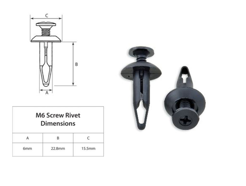 Bolt M6 plastnitar 10 st Figur 1