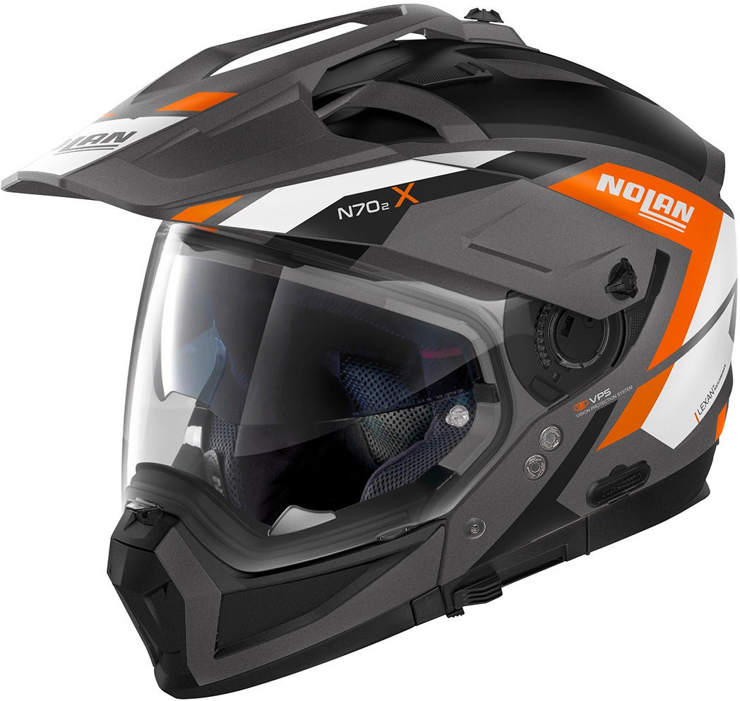 Nolan N70-2 X Grandes Alpes N-Com Hjelm sort mat/orange M (58) Figur 1