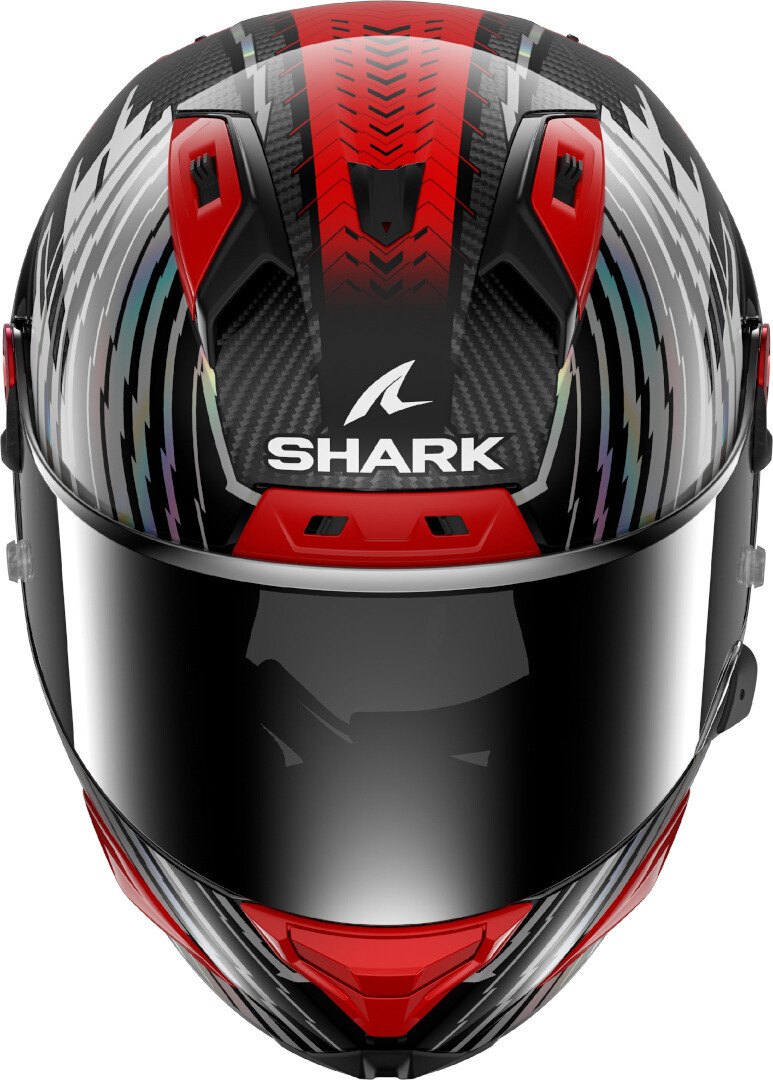 Shark Aeron Edgy Hjälm i kolfiber Kol/röd/krom 2XL Figur 3