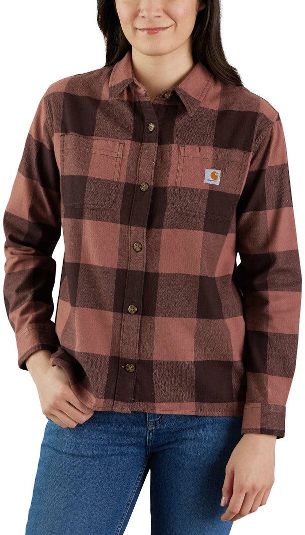 Carhartt Midweight Flannel Camicia Da Donna marrone M Figura 2