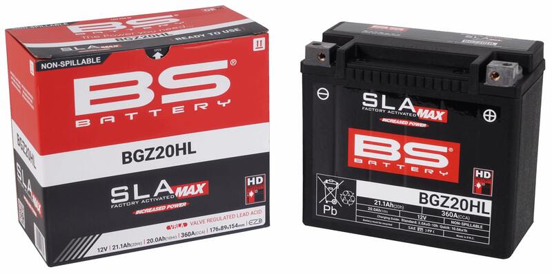 BS-batteri SLA Max Batteri Underhållsfri Fabriksaktiverad - BGZ20HL Figur 3