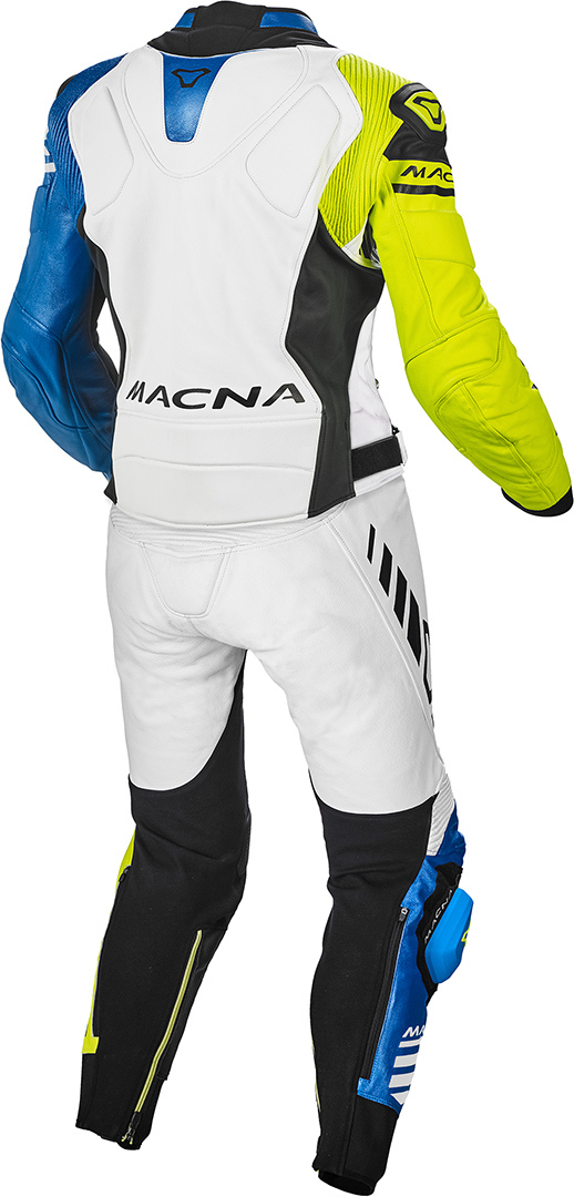 Macna Tracktix Two Piece perforated Motorcycle Leather Suit blue 52 Figure 2
