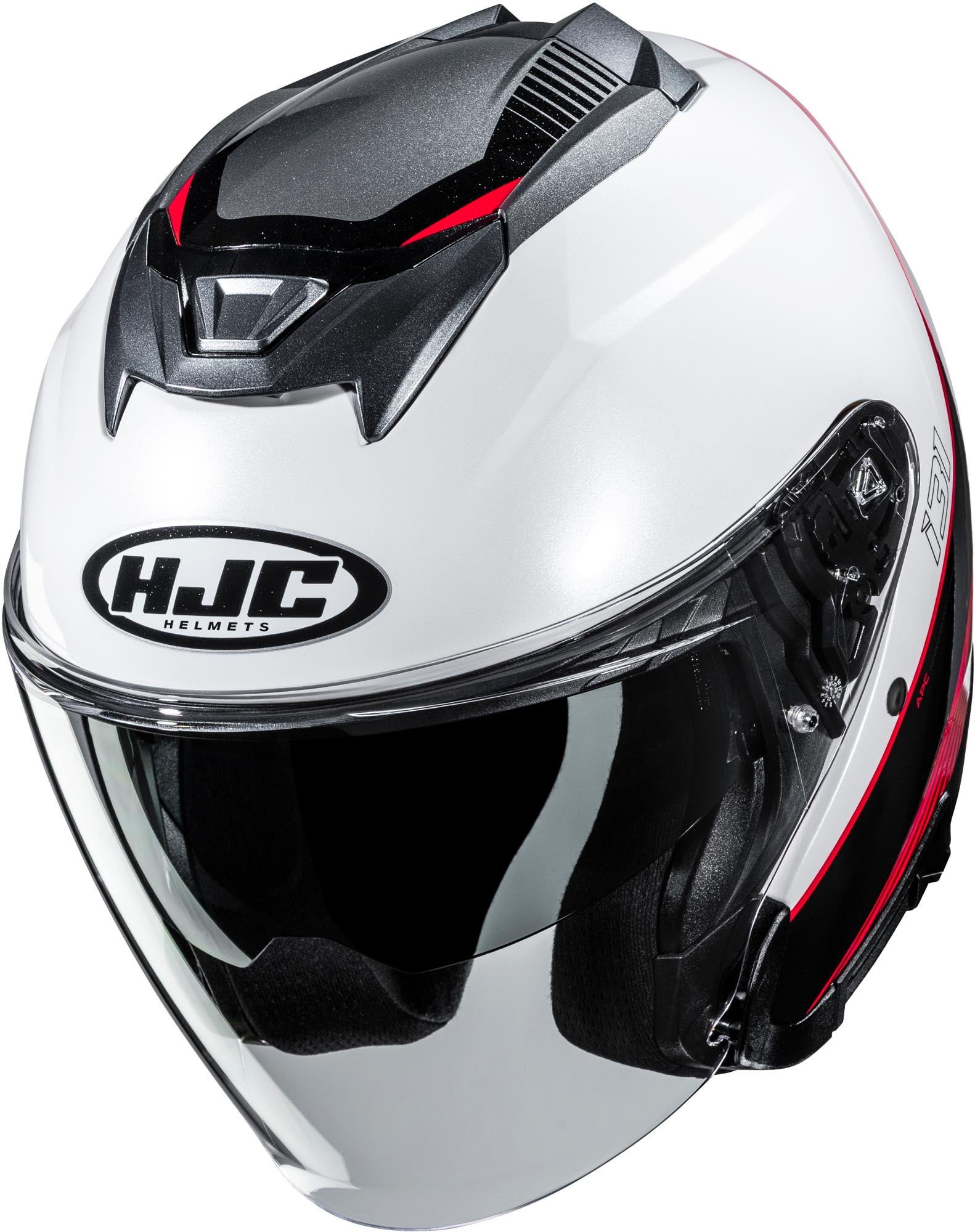 HJC i31 Taro Jet Helmet white/black/red L (59/60) Figure 2