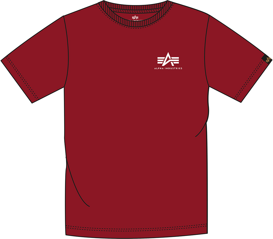 Alpha Industries Basic T Small Logo Tričko červená/bílá S Obrázek 1