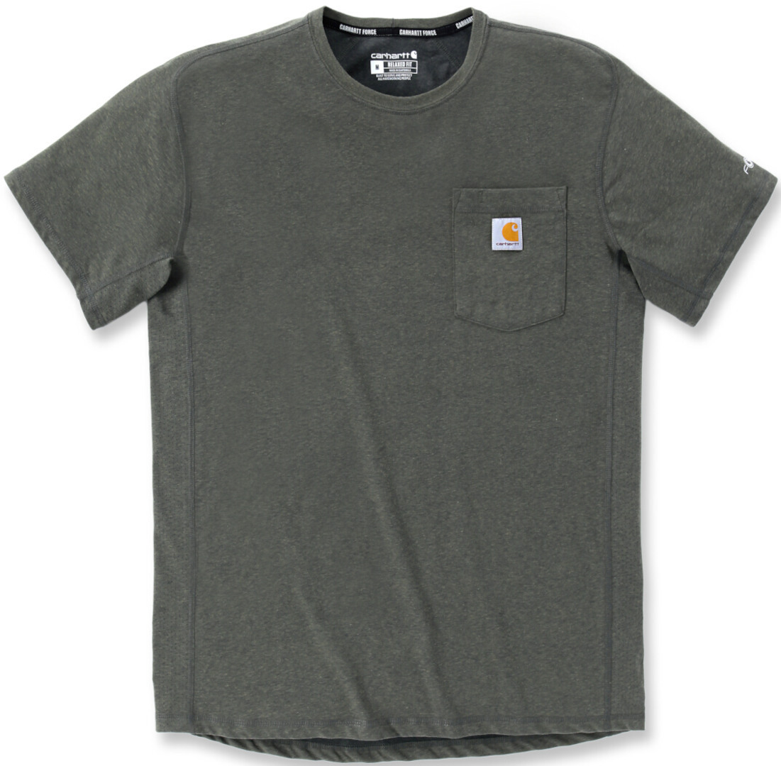Carhartt Force Relaxed Fit Midweight Short Sleeve Pocket Tricou Verde închis L Figura 1