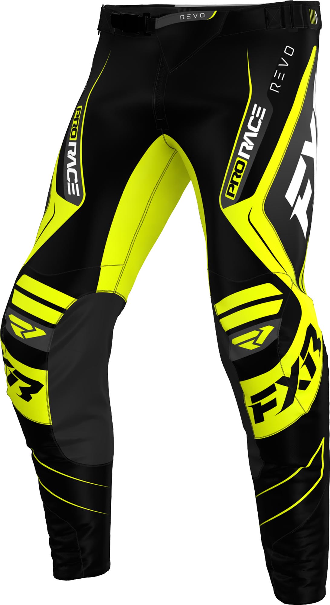 FXR Revo Alpha Motocross bukser sort/gul 38 Figur 1