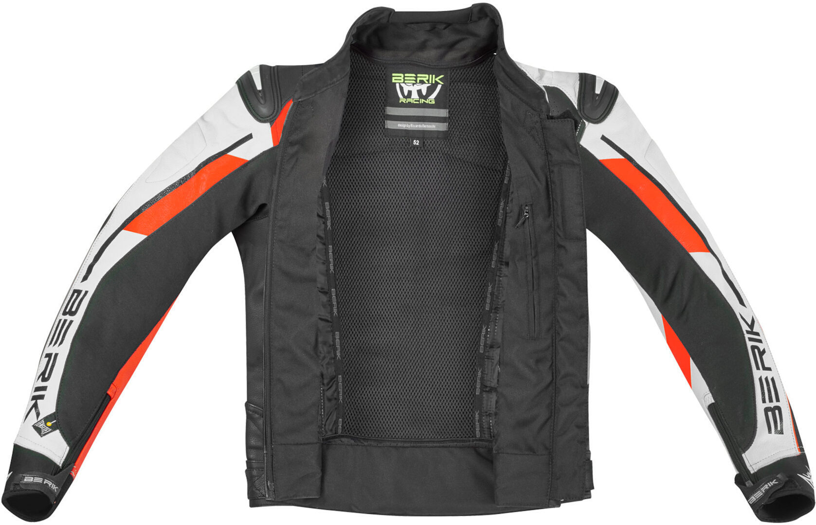 Berik VisionGP Motorrad Lederjacke schwarz/neon-rot 52 Abbildung 3