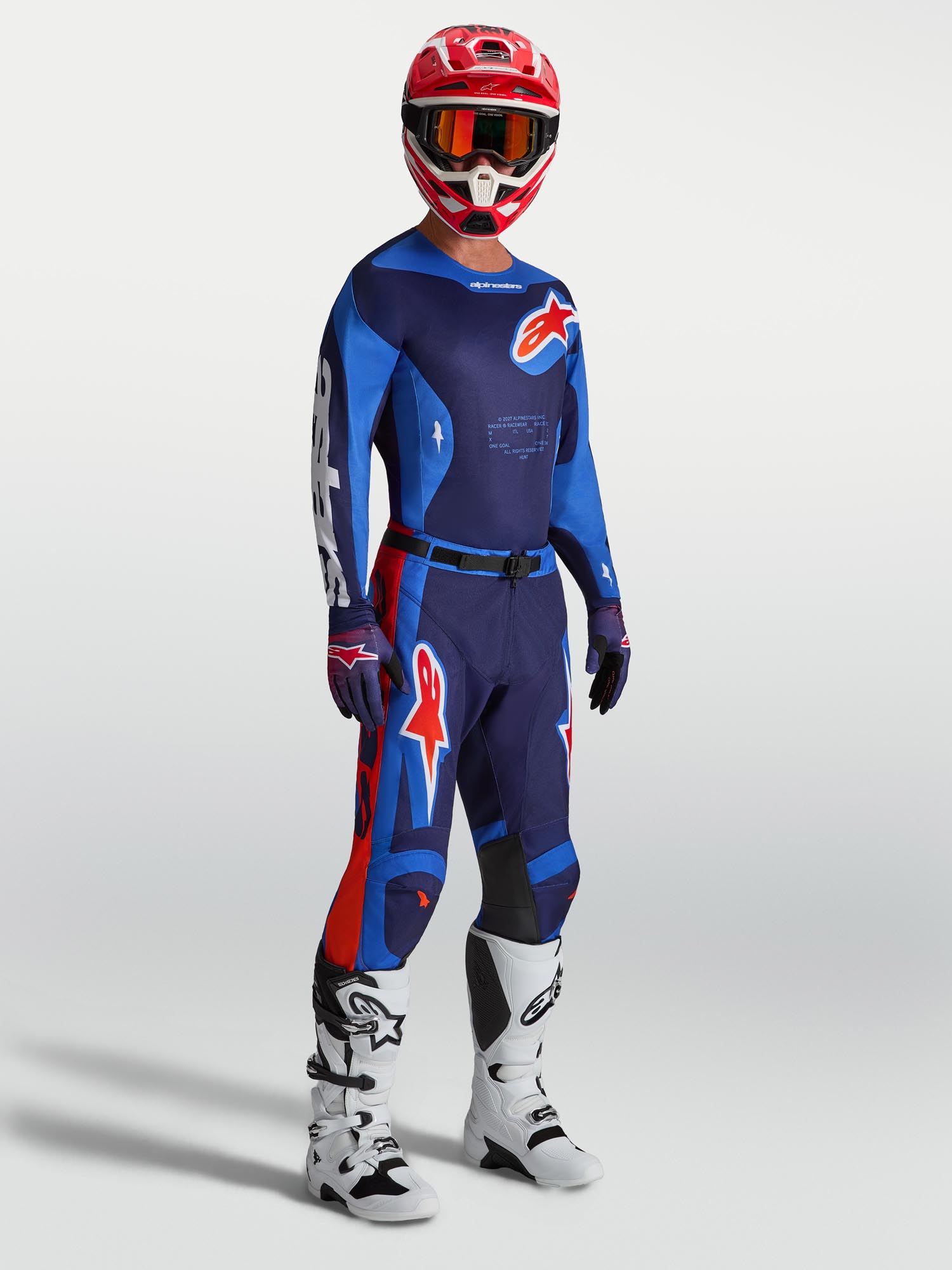 Alpinestars Racer Hunt Motocross Pants blue/red 38 Figure 3