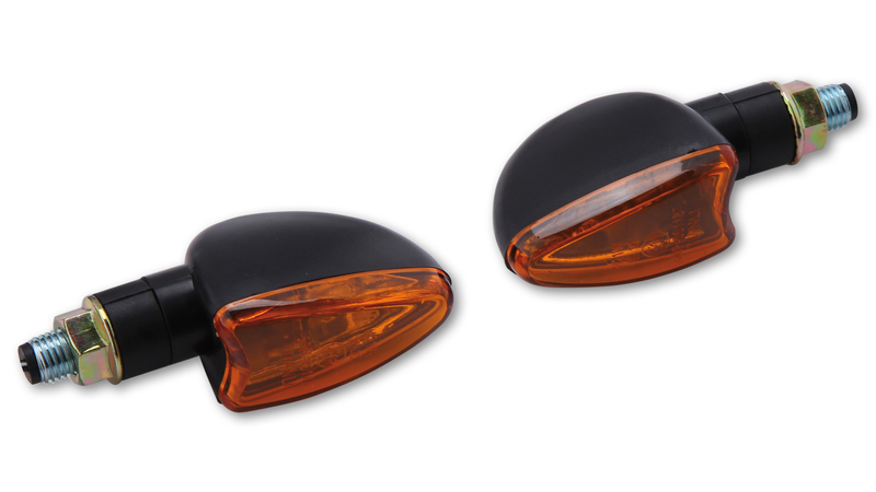 HIGHSIDER Smart Arrow Lampa Miniindikator Hus Svart / Lens Orange (Par), Fram och Bak Figur 4