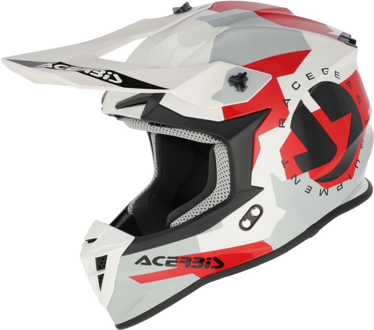 Acerbis Linear Graphic Motorcross Helm wit/rood/grijs M (57/58) Figuur 1
