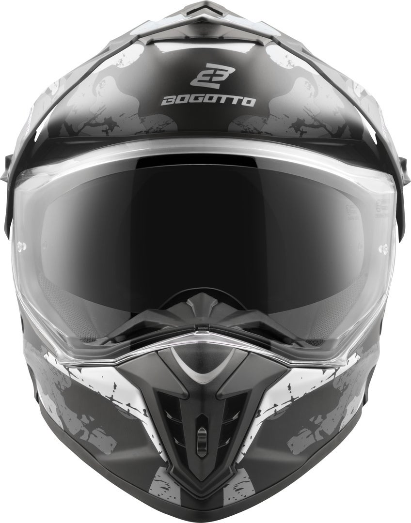 Bogotto FG-601 Sniper Enduro hjelm i glasfiber sort mat/grå L Figur 6