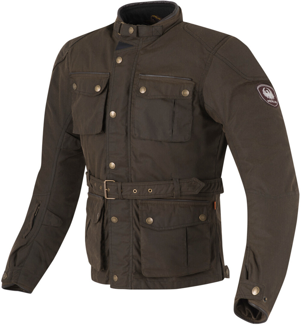 Merlin Kurkbury Motorcycle Waxed Jacket brown L Figure 1