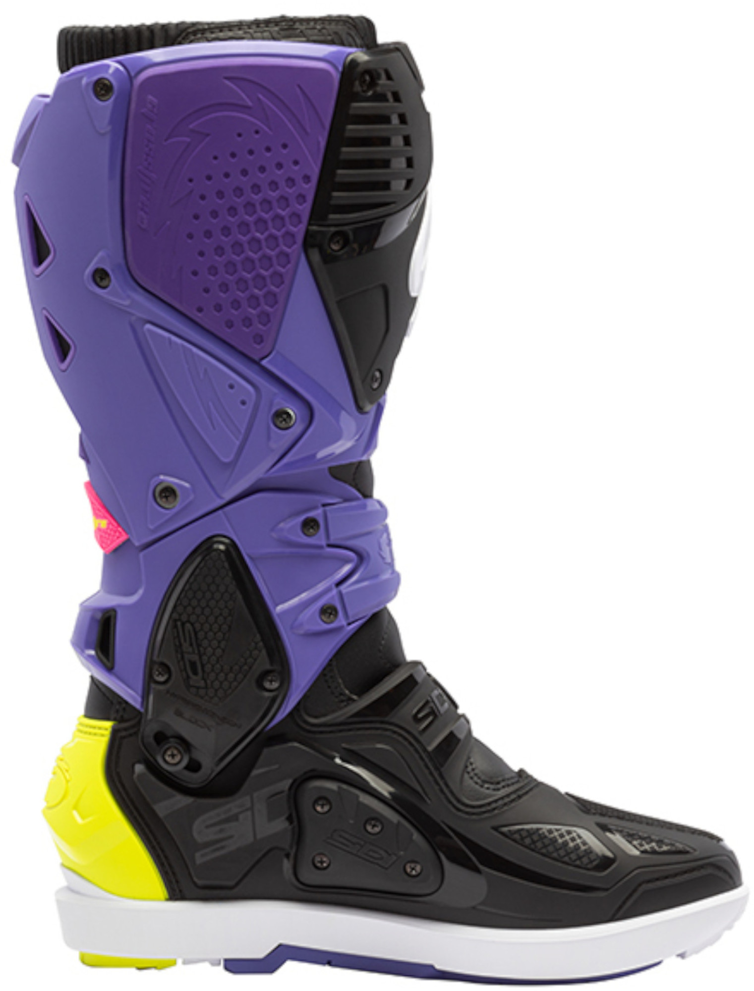Sidi Crossfire 3 SRS Bottes Motocross Noir/violet/jaune néon 42 Figure 3
