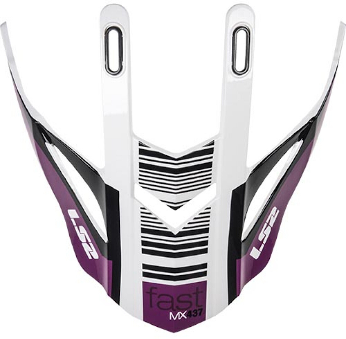 LS2 MX437 Fast Evo Hjälm Topp vit/lila Figur 1