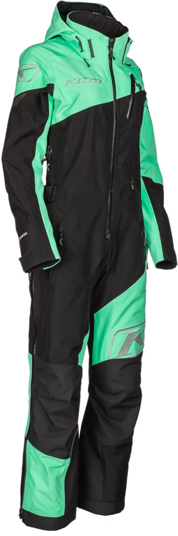 Klim Shredsa Mulheres One Piece Snowmobile Terno preto/menta Curta S Figura 3