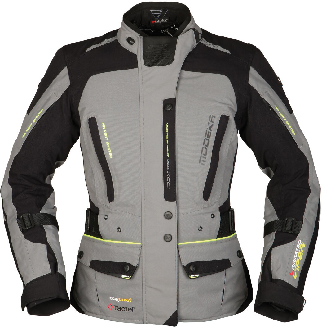 Modeka Viper LT Giacca tessile da donna grigio/nero 40 Figura 1