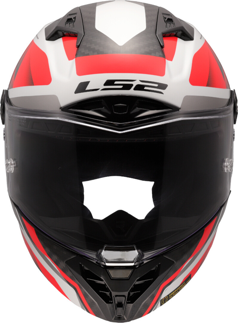 LS2 FF805 Thunder GP Raute Carbon Helm weiß/rot M (57/58) Abbildung 8