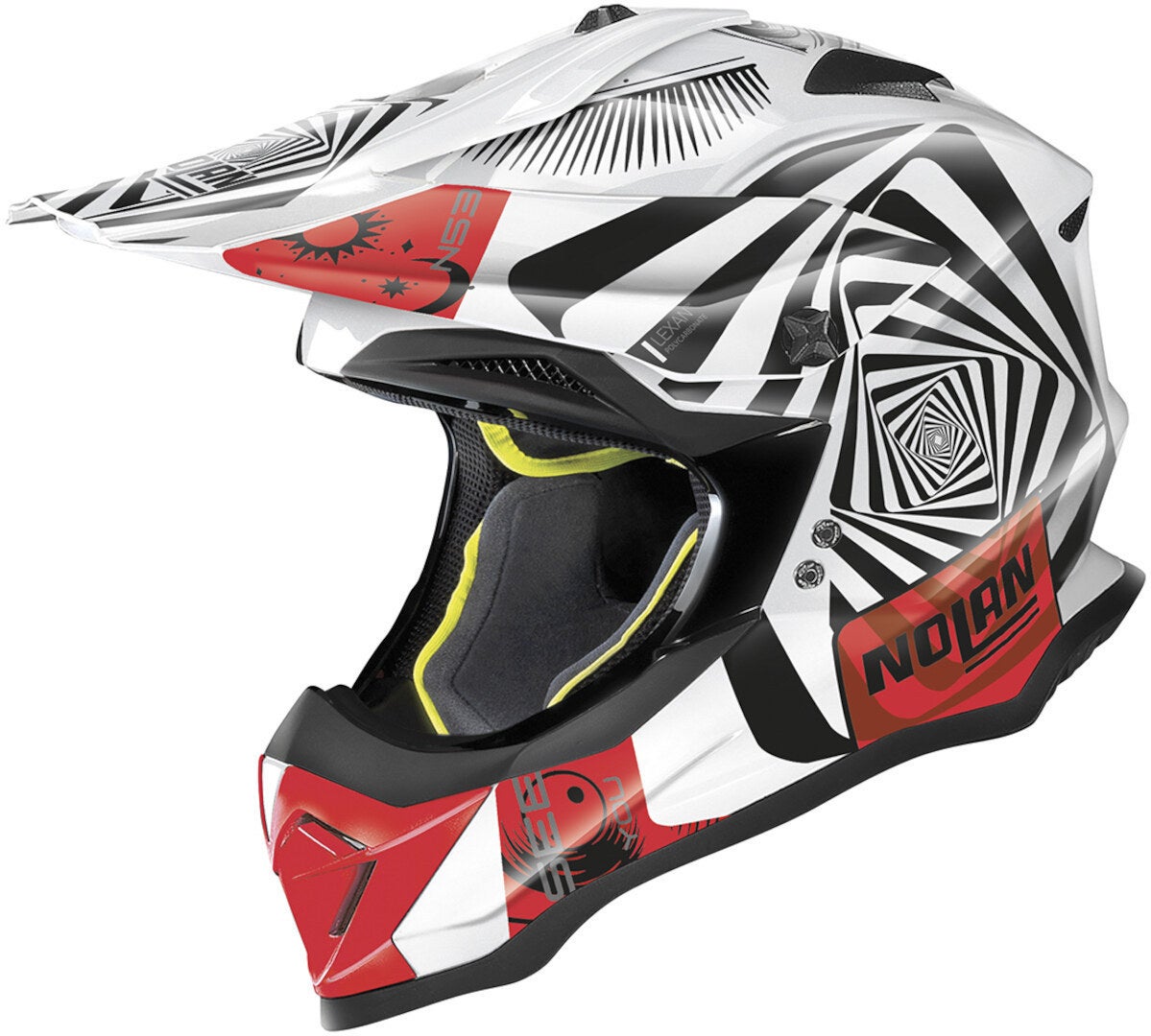 Nolan N53 Riddler Motocross Helmet white/red/black XXXL (64) Figure 1