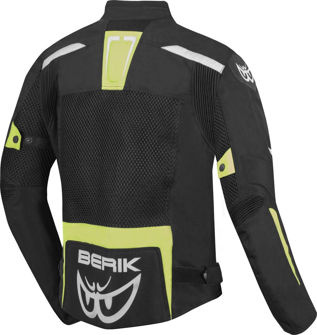 Berik X-Speed Air Motorrad Textiljacke schwarz/weiß/neon-gelb 50 Abbildung 2