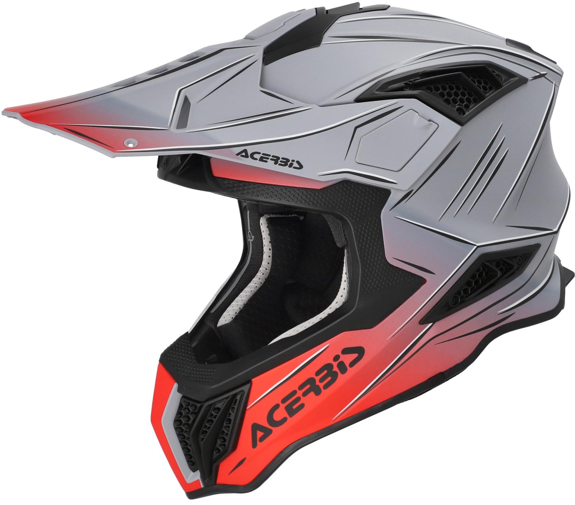 Acerbis Airstrike-X Scratch Casque de motocross Gris/rouge mat XXL (63/64) Figure 1