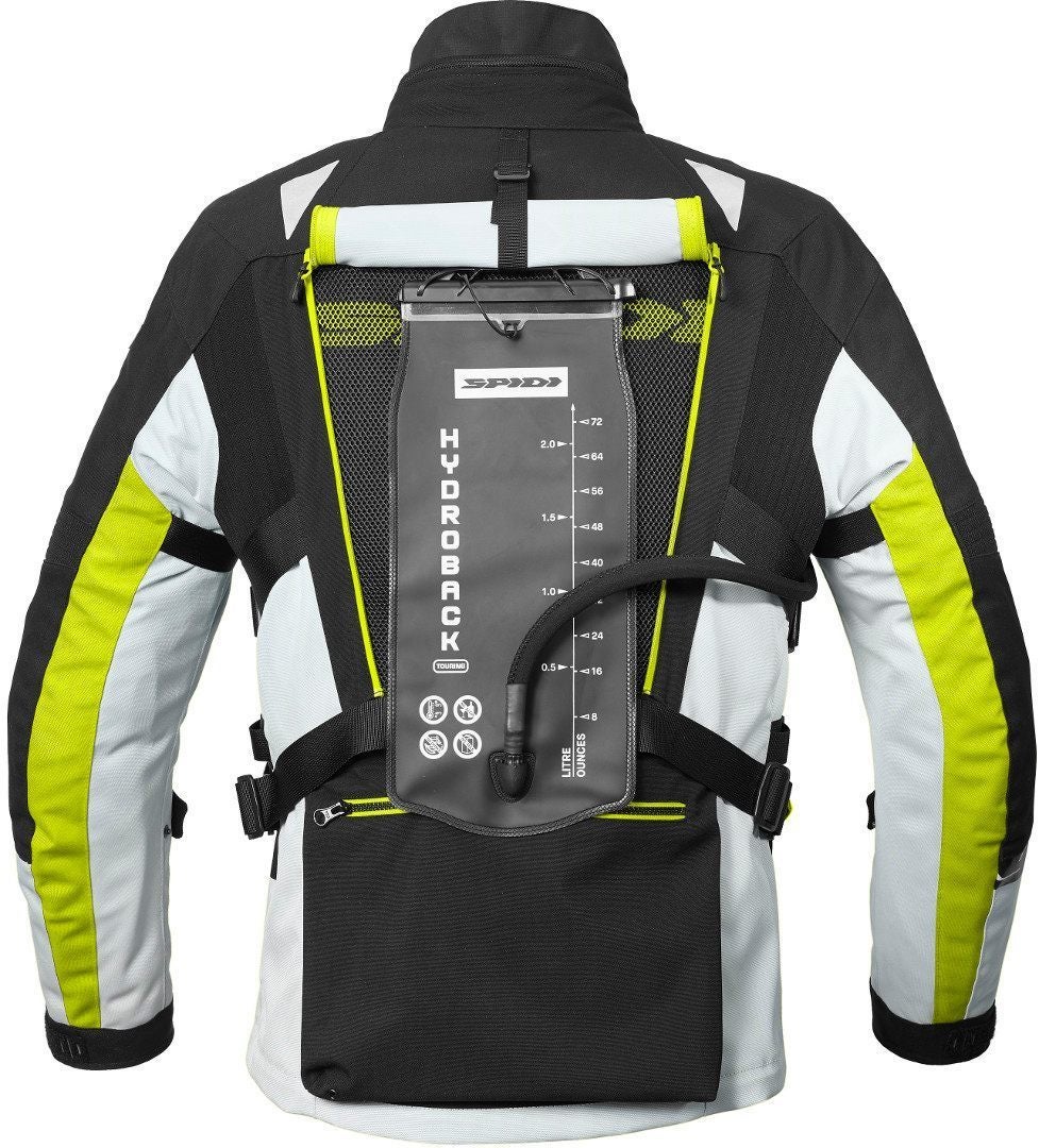 Spidi H2Out Allroad Motorrad Textiljacke schwarz/grau/gelb 3XL Abbildung 10