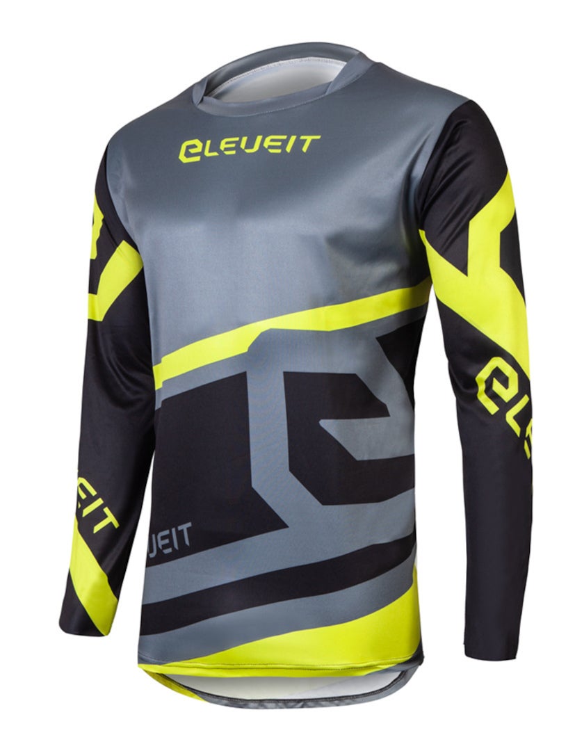 Eleveit X-Legend Motocross Jersey grau/schwarz/gelb L Abbildung 1