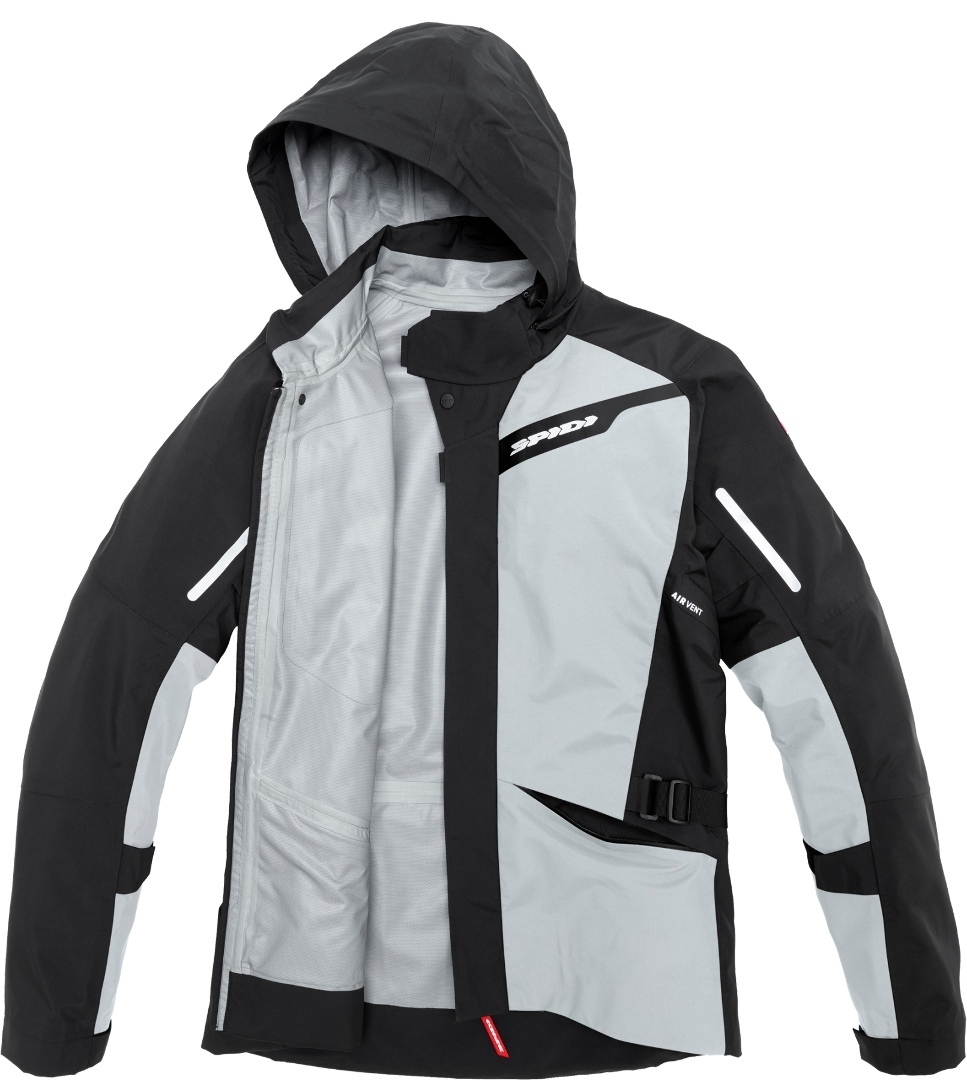 Spidi Mission-T Shield H2Out Step-InArmor Motorcycle Textile Outer Jacket grey L Figure 2