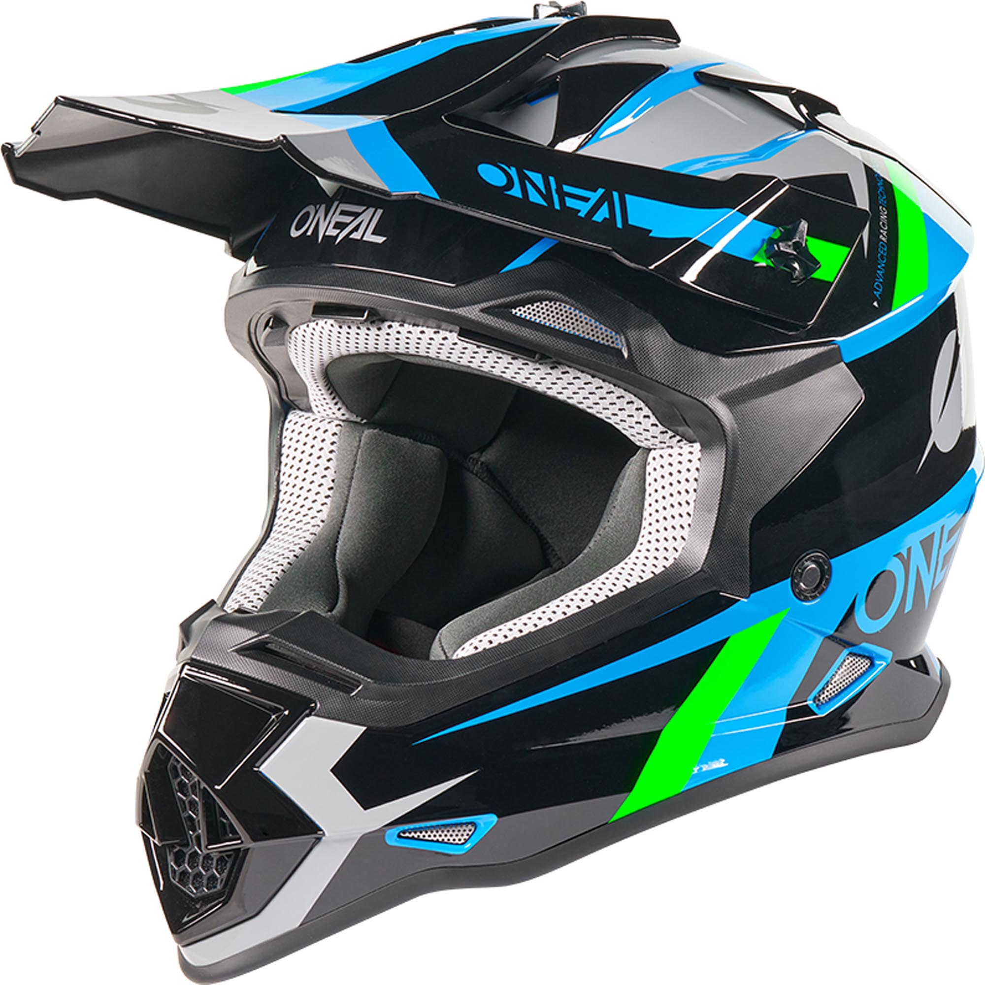 Oneal 2SRS Zento Casco da motocross nero/grigio/blu S (55/56) Figura 1