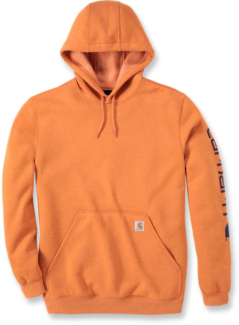 Carhartt Midweight Sleeve Logo Hættetrøje orange/sort M Figur 1