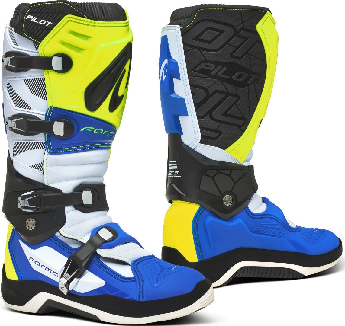 Forma Pilot Motocross Bottes jaune/blanc/bleu 46 Figure 1