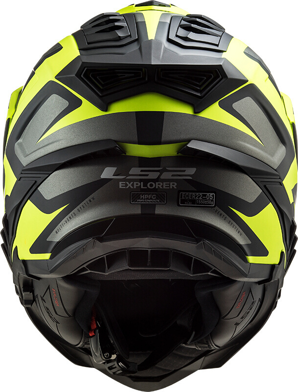 LS2 MX701 Explorer Alter Matt Motocross hjälm svart matt/gul XL (61/62) Figur 3