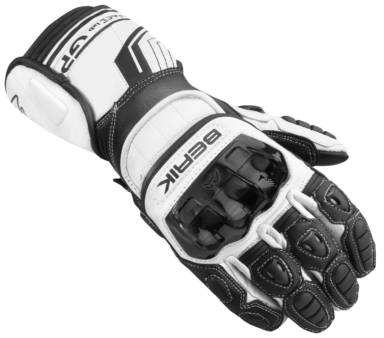 Berik Track Pro Motorcycle Gloves white/black M Figure 1