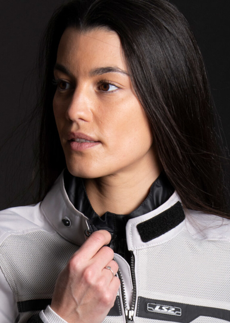 LS2 Riva imperméable dames moto textile veste Gris clair/orange L Figure 3