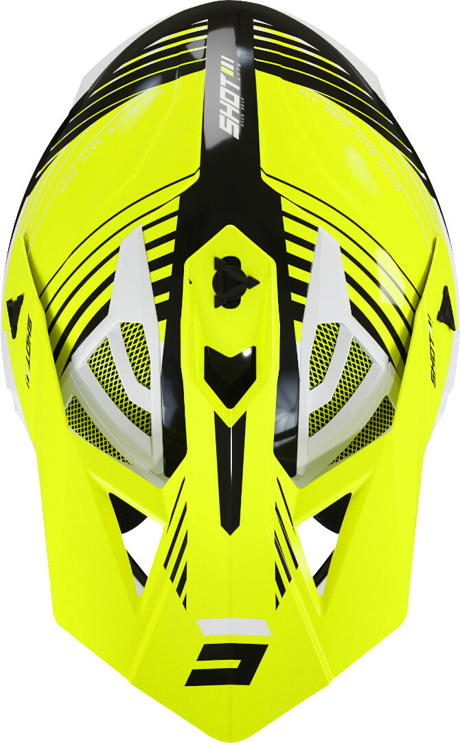 Shot Lite Fury Cască de motocross negru/galben XS (53/54) Figura 3