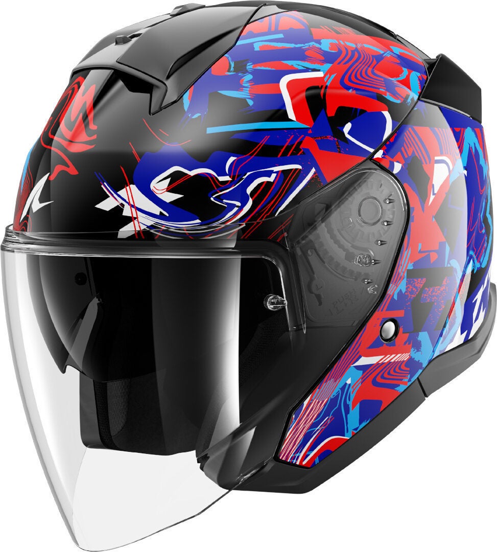 Shark Skwal Jet Pranz Casco Jet nero/bianco/blu/rosso M (57/58) Figura 1