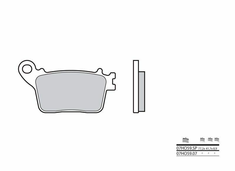 Brembo S.p.A. Vägbromsbelägg sintrad metall - 07HO59SP Figur 1