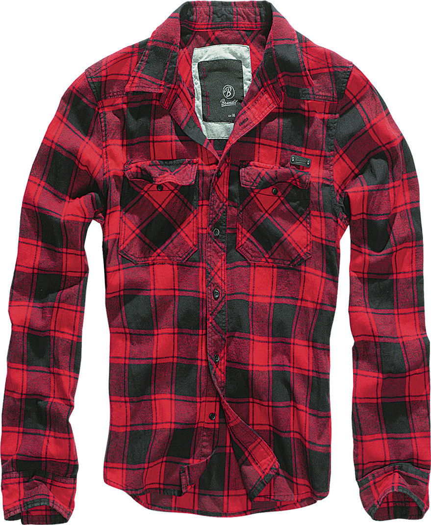 Brandit Check Skjorte svart/rød 4XL Figur 1