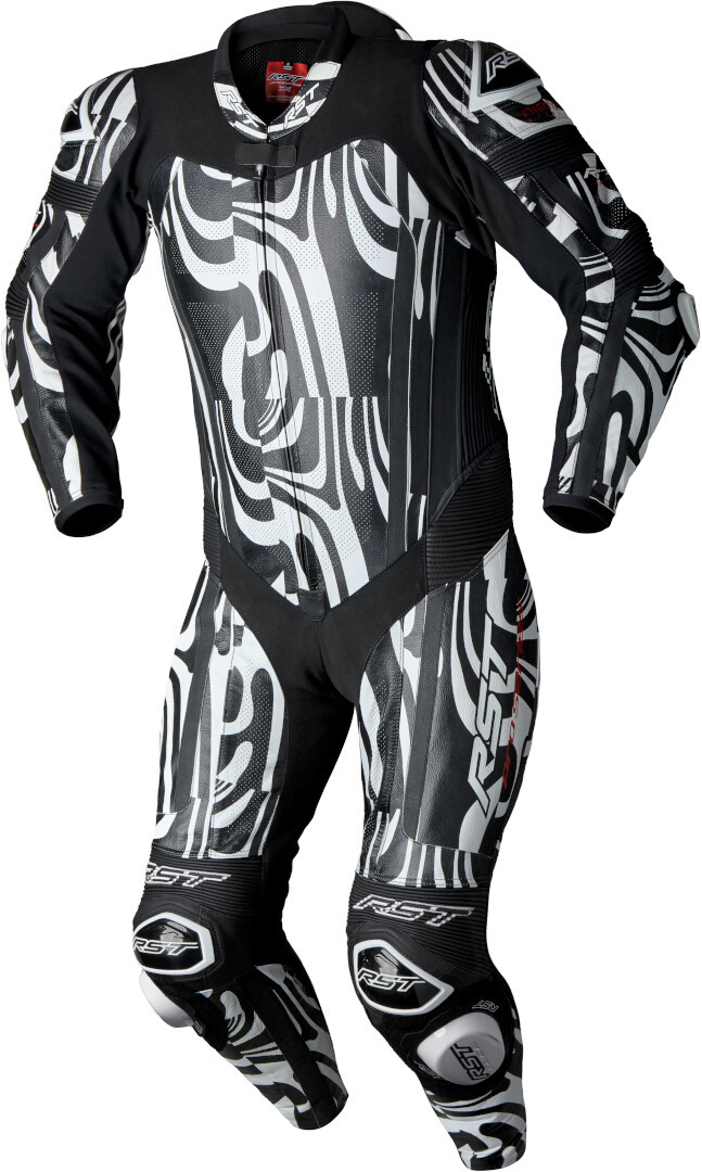 RST Pro Series Evo Airbag Ltd. Joker Costum de piele de motocicletă One Piece alb/negru S Figura 1
