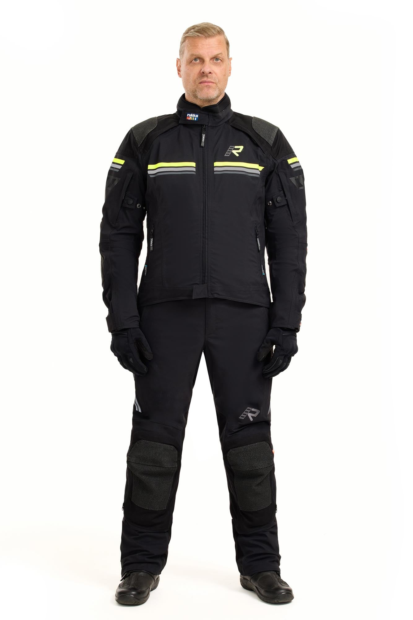 Rukka Armatou-R Motorfiets textiel jas Zwart/Geel 60 Figuur 3