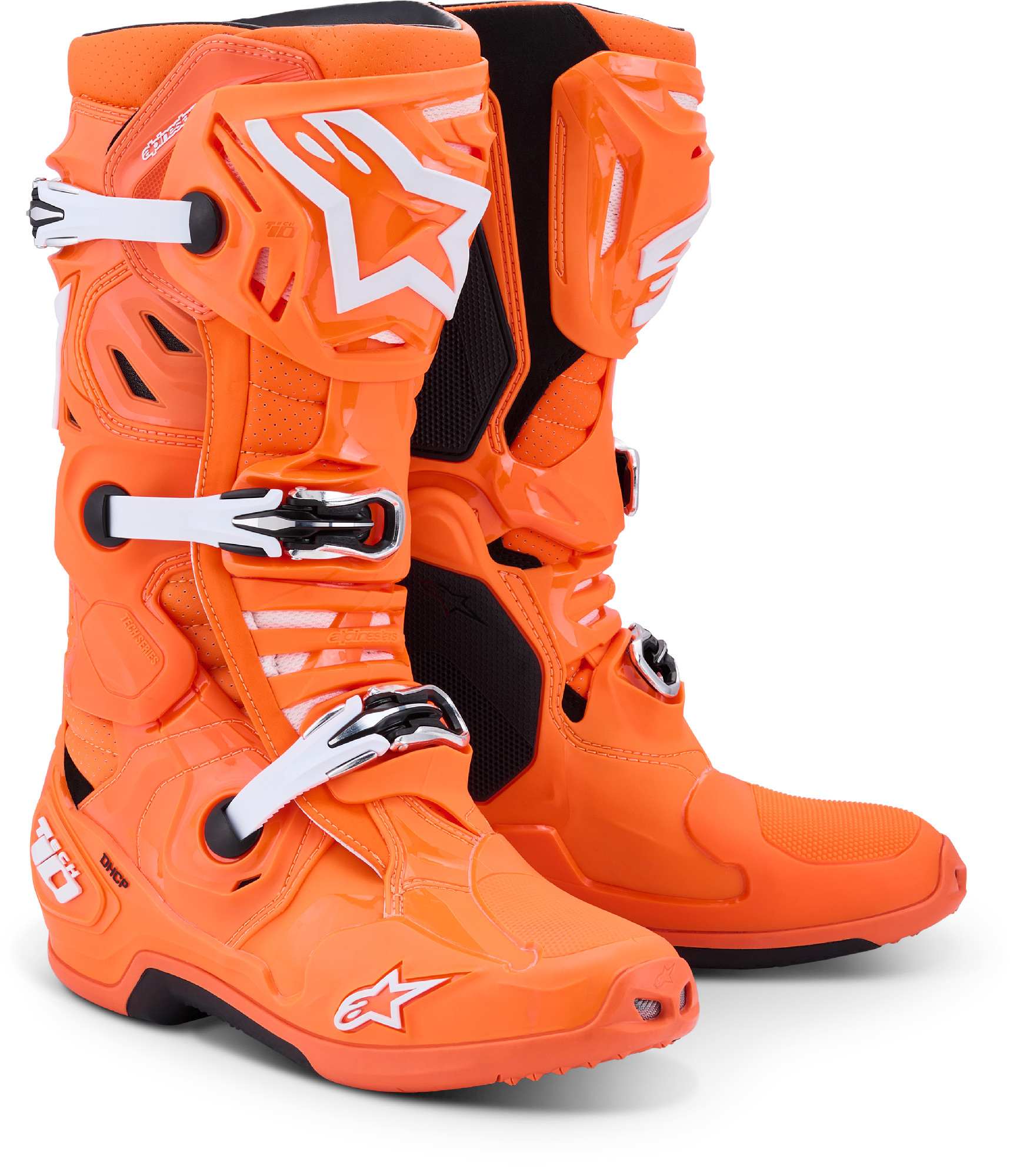 Alpinestars Men's Orange/Black/White Tech 10 Supervented Motocross Boots