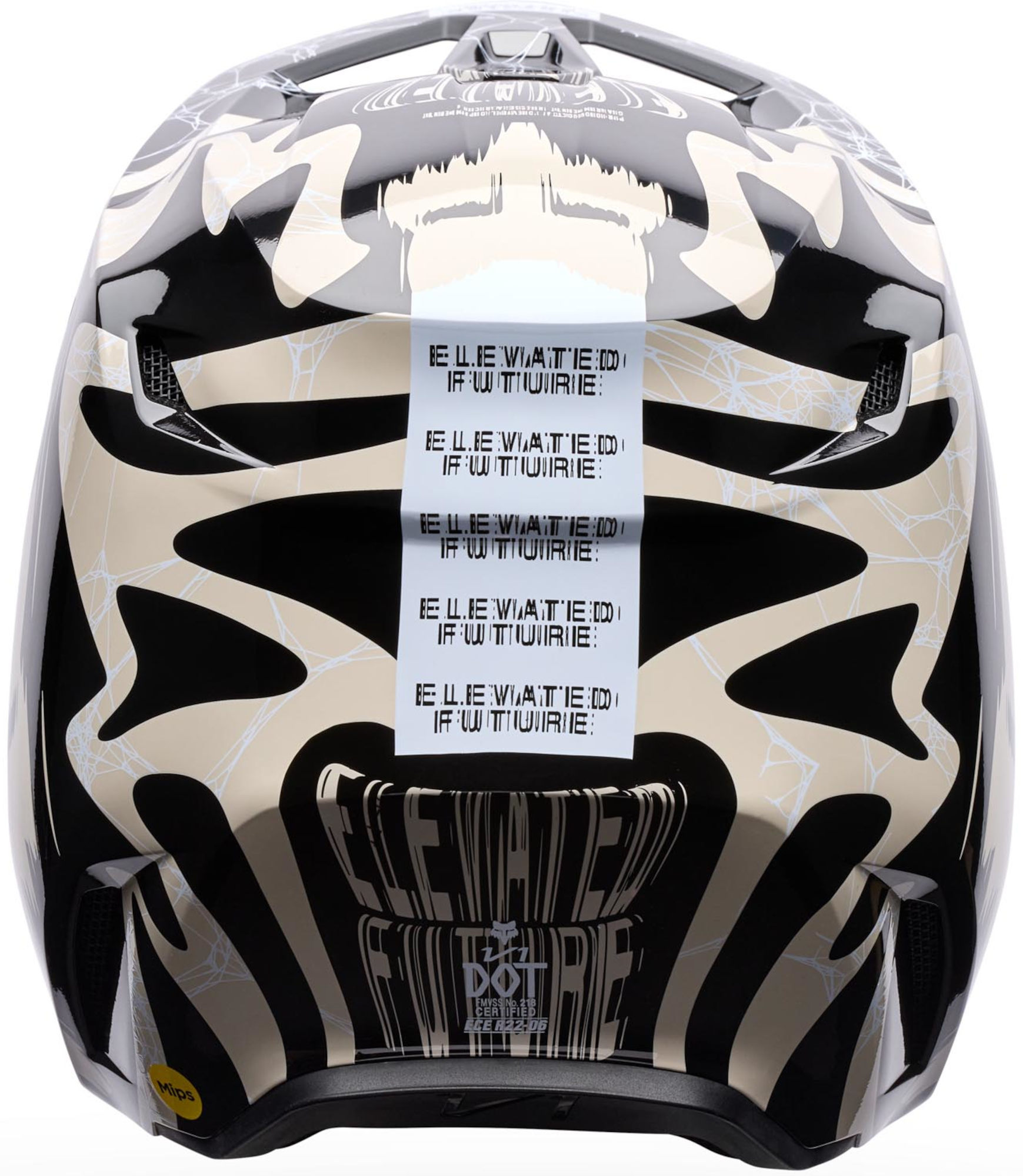 FOX V1 Diffuse Special Edition Motocrosshjelm Sort/beige S Figur 4