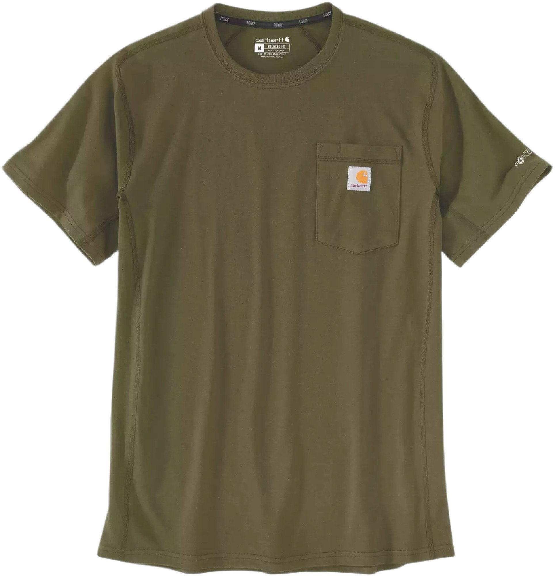 Carhartt Force Relaxed Fit Midweight Short Sleeve Pocket Triko Khaki XXL Obrázek 1