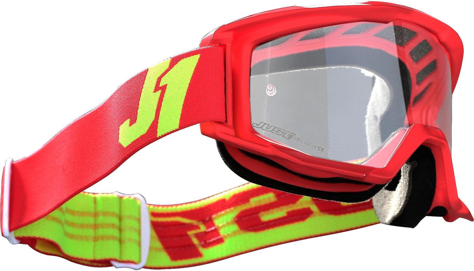 Just1 Vitro Occhiali Motocross rosso/giallo Figura 3