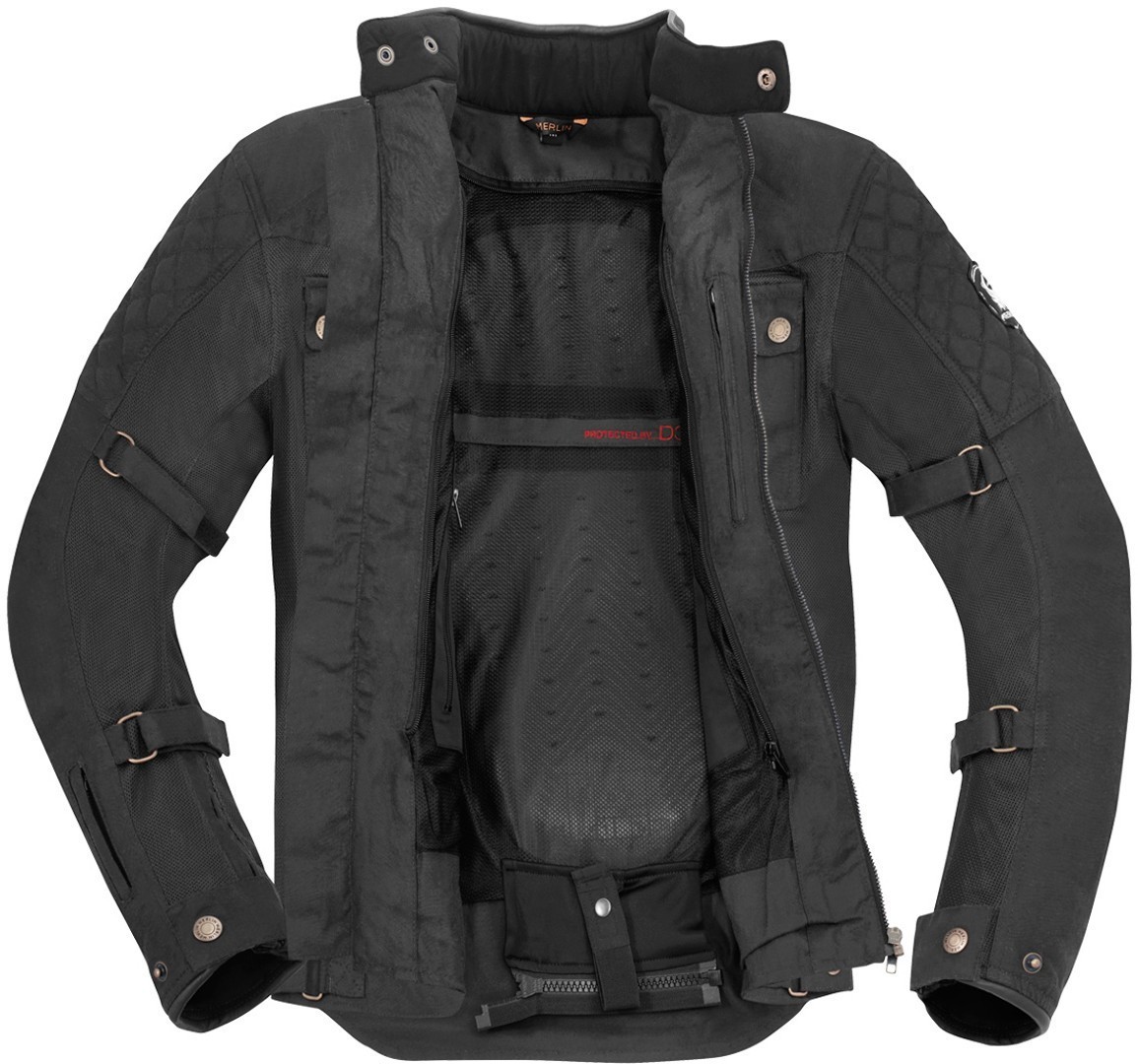 Merlin Chigwell Utility Motorcycle Waxed Jacket black M Figure 4