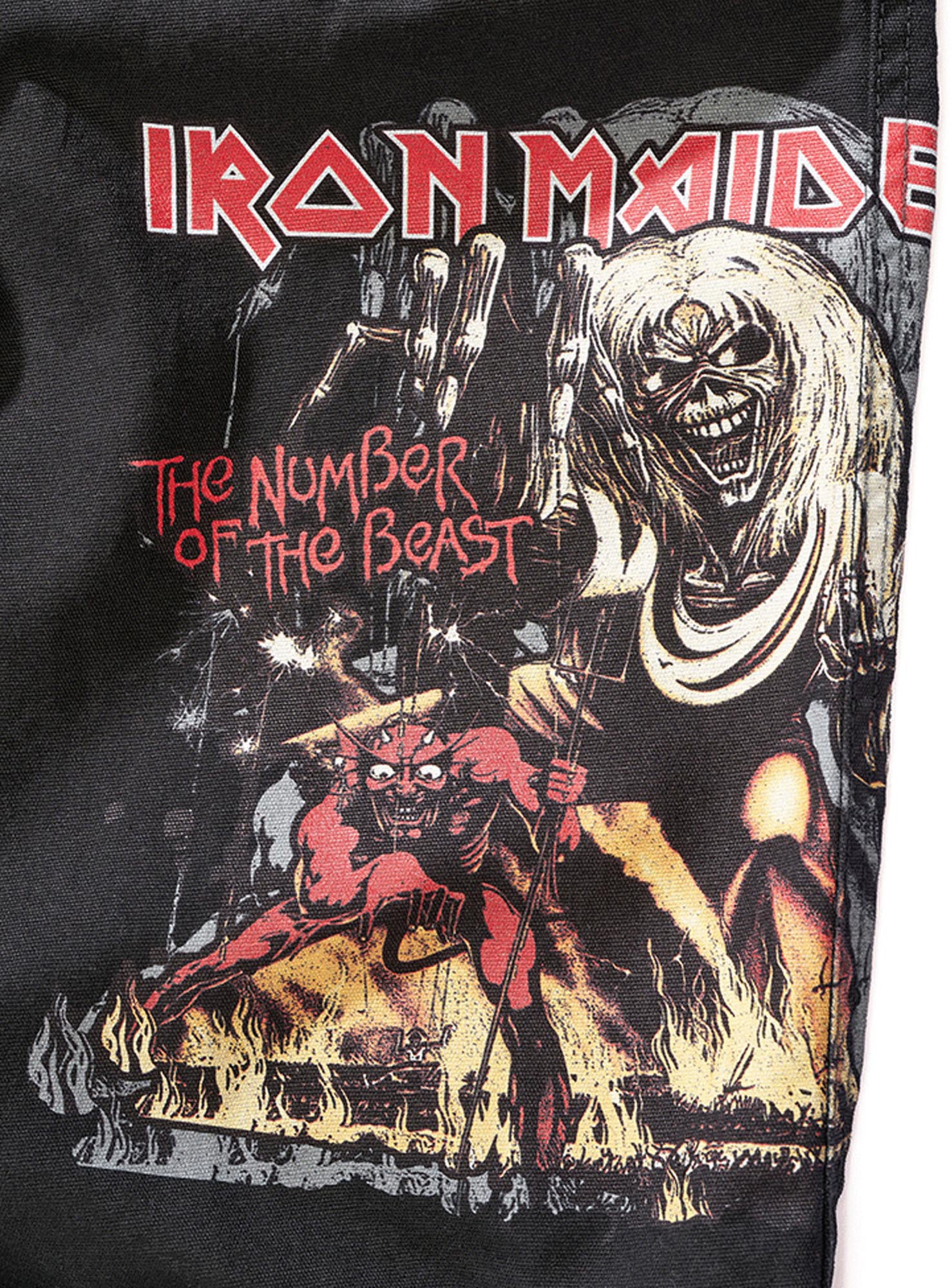 Brandit Iron Maiden Savage The Number of the Beast Black Edition Shorts L Abbildung 6
